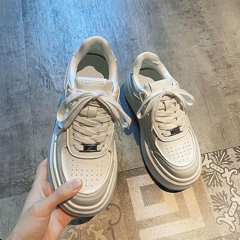 Genuine Thick-soled Small White Shoes Women's Spring Korean Version of The New Casual All-match Sports Show Feet Small Board Shoes 40
