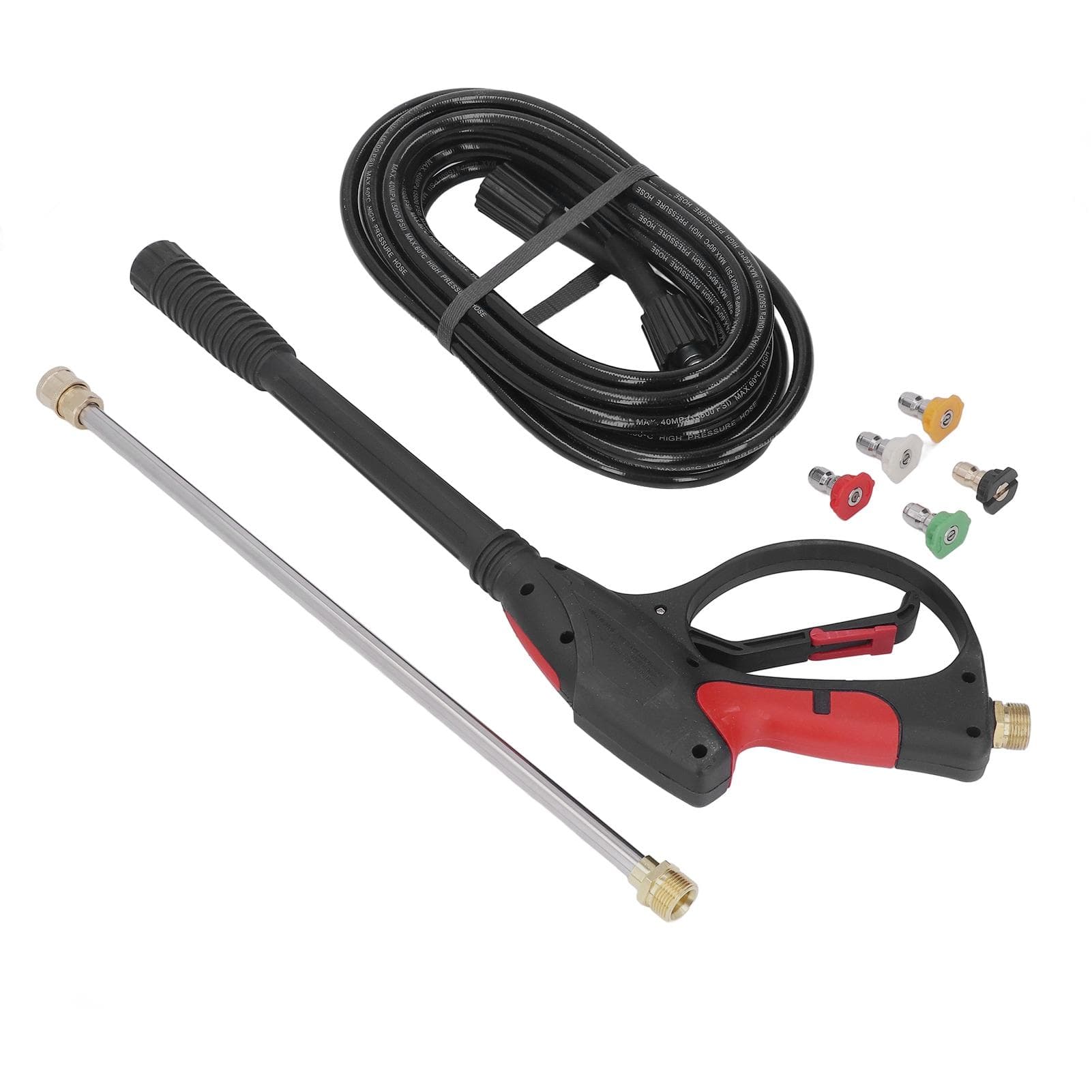 4000PSI High Pressure Cleaning Gun 8 Meter Hose Automobile Airbrush Set with 5 Nozzle Tips