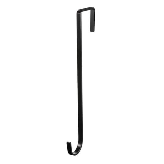 Door Back Hook Simple Installation Smooth Surface Anti-slip Multi-purpose Wreath Hanger Door Garland Hook 30cm B black