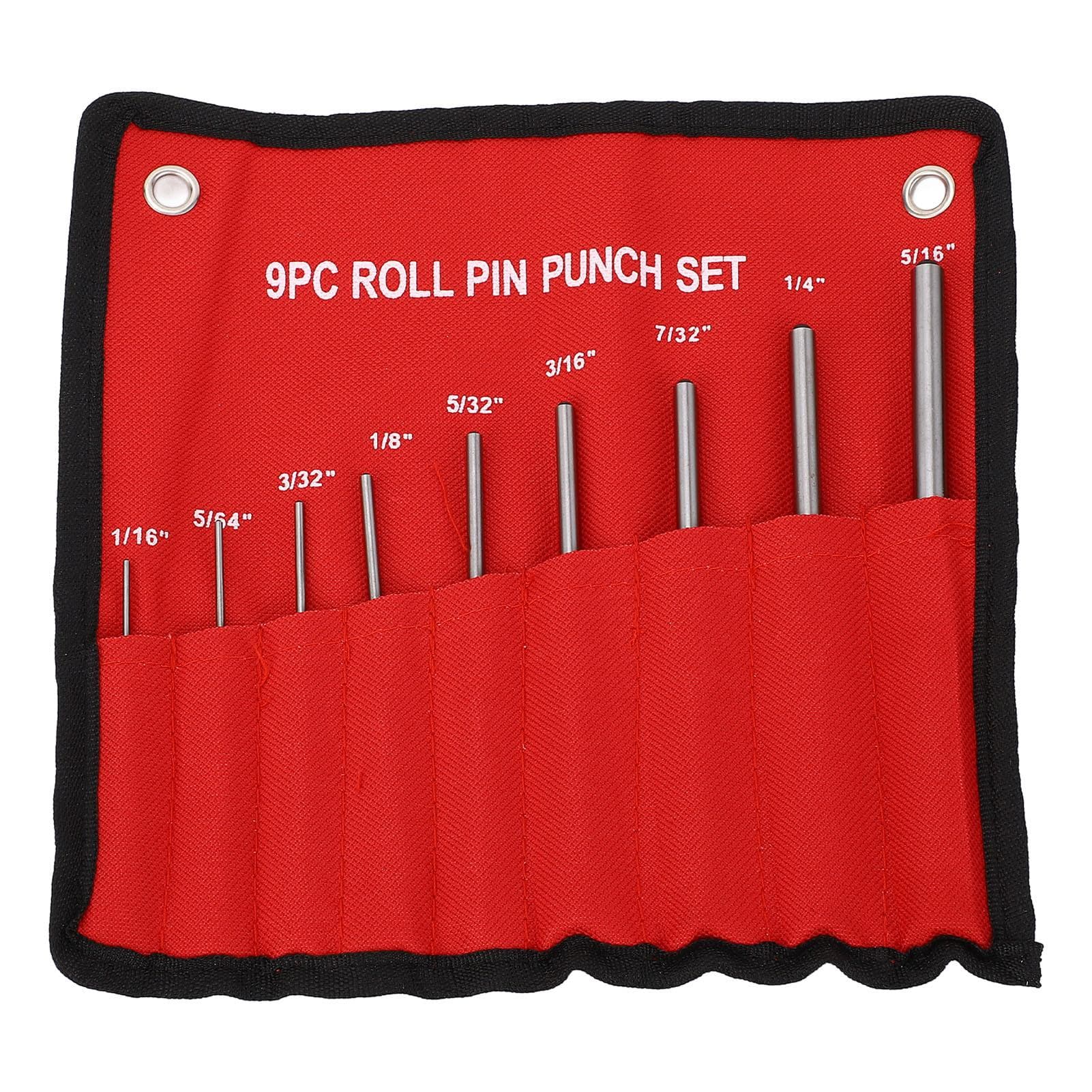9 Pcs Roll Pin Punch Set 116 To 516 Inch High Speed Steel Pin Punch Tool for Automotive Watch