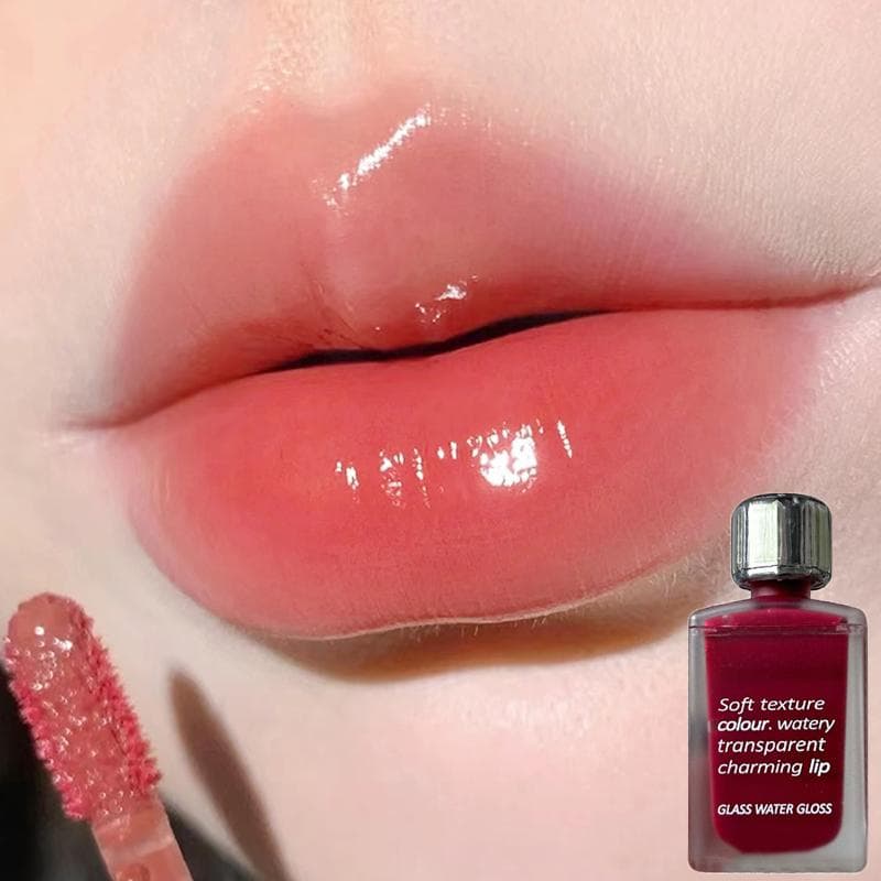 New Jelly Mirror Lip Glaze Water Lipgloss Sexy Red Lip Tint Liquid Lipstick Moisturizing Natural Beauty Lip Makeup