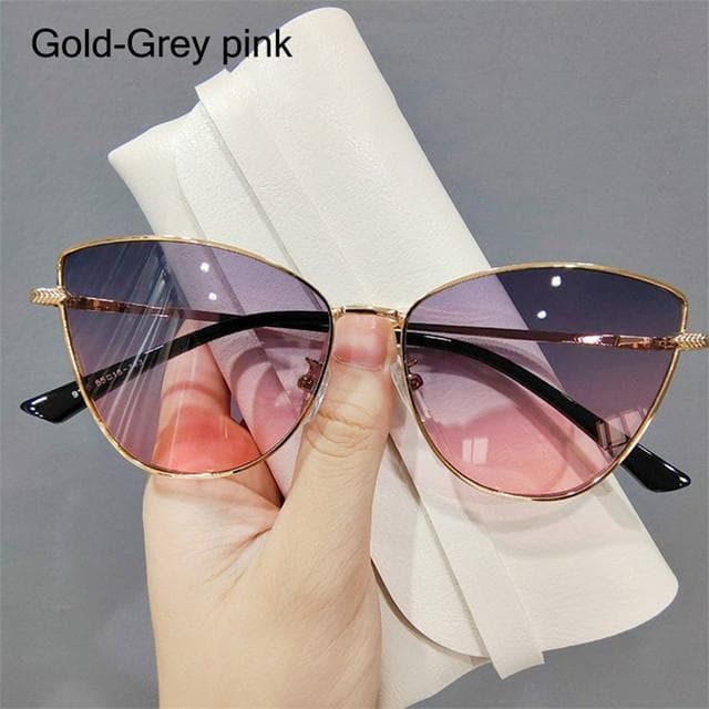 Cat Eye Sunglasses Oversized Classic Vintage Brand Design Women Trending Summer Driving Eyewear Shades Uv400 Glasses