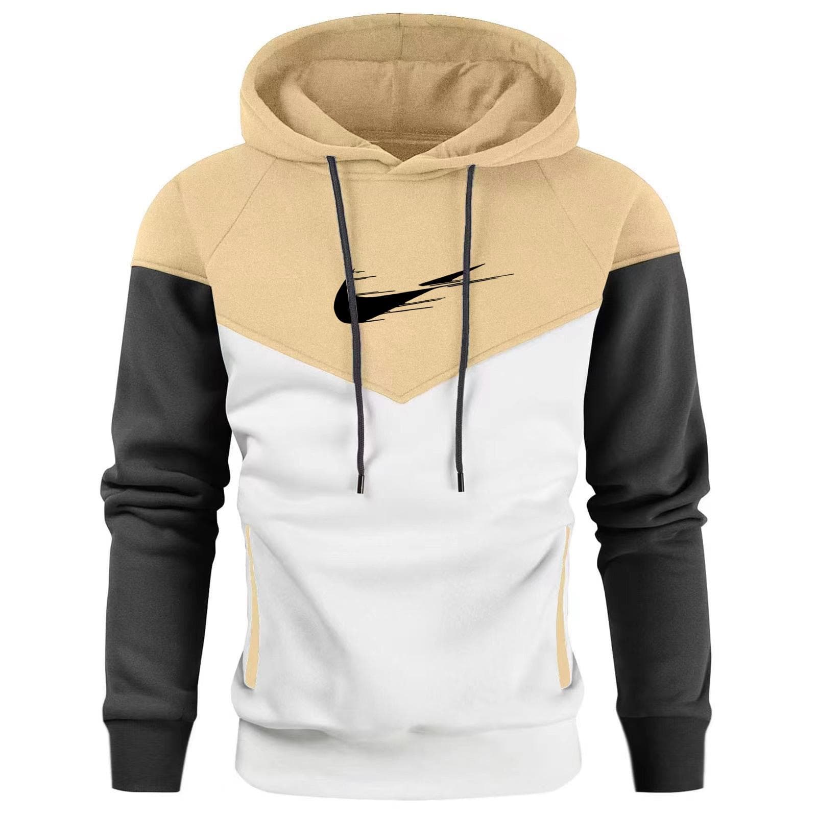 Spring Autumn Men's Patchwork Brand Hoodies Clothing Casual Loose Sweatshirt Streetwear Male Fashion Sports Pullover Outwear L