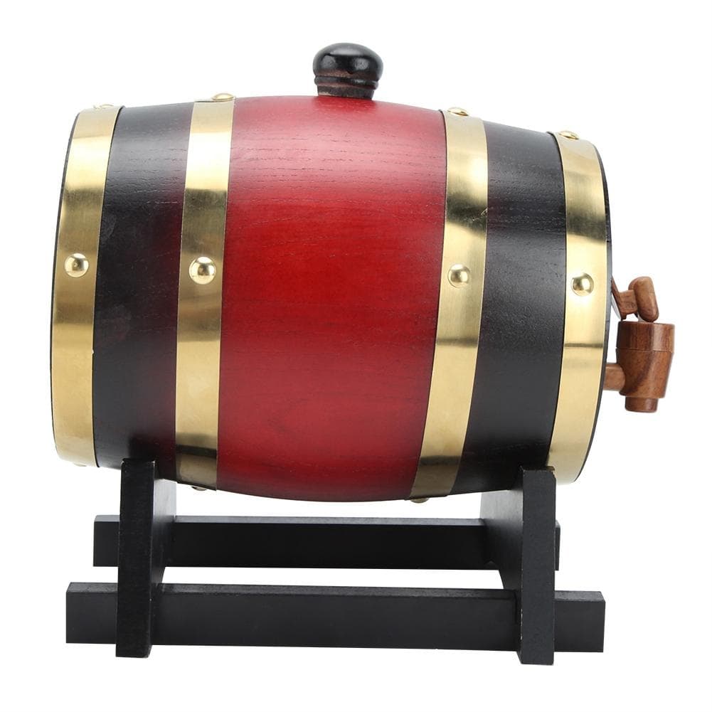 1.5L Household Mini Oak Wood Barrel Wine Keg Bucket Home Brewing Accessory