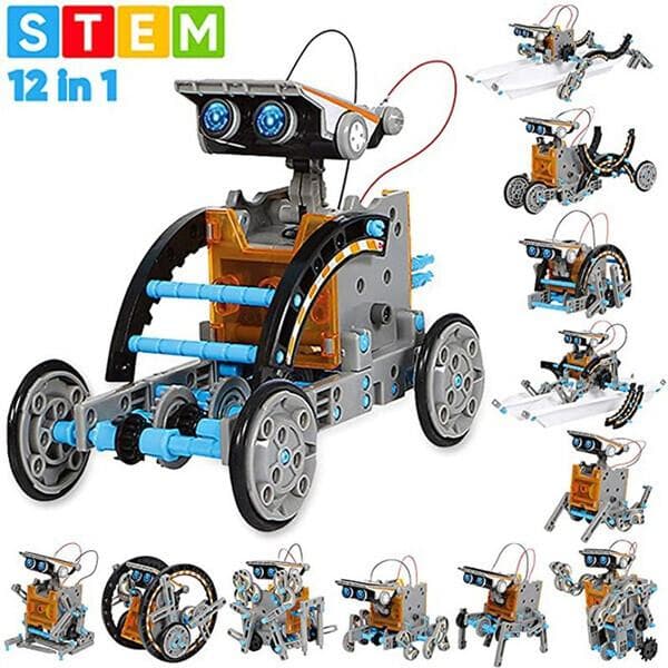 Solar Energy Toy Car DIY Assembled Toy 13 In 1 Intelligent Robot 13 IN 1-28*20*6.5cm