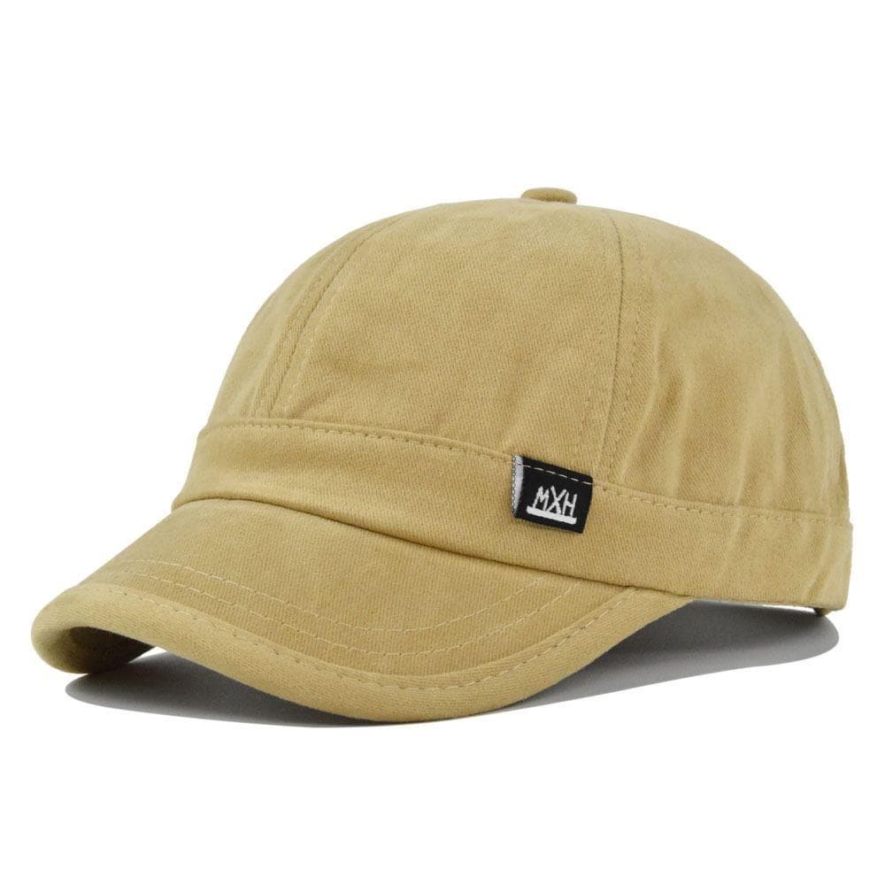 New Fashionable Unisex Baseball Cap Japanese Style SHORT Brim Baseball Hat Outdoor Adjustable Streetwear Summer Casual Cap 54cm-60cm beige