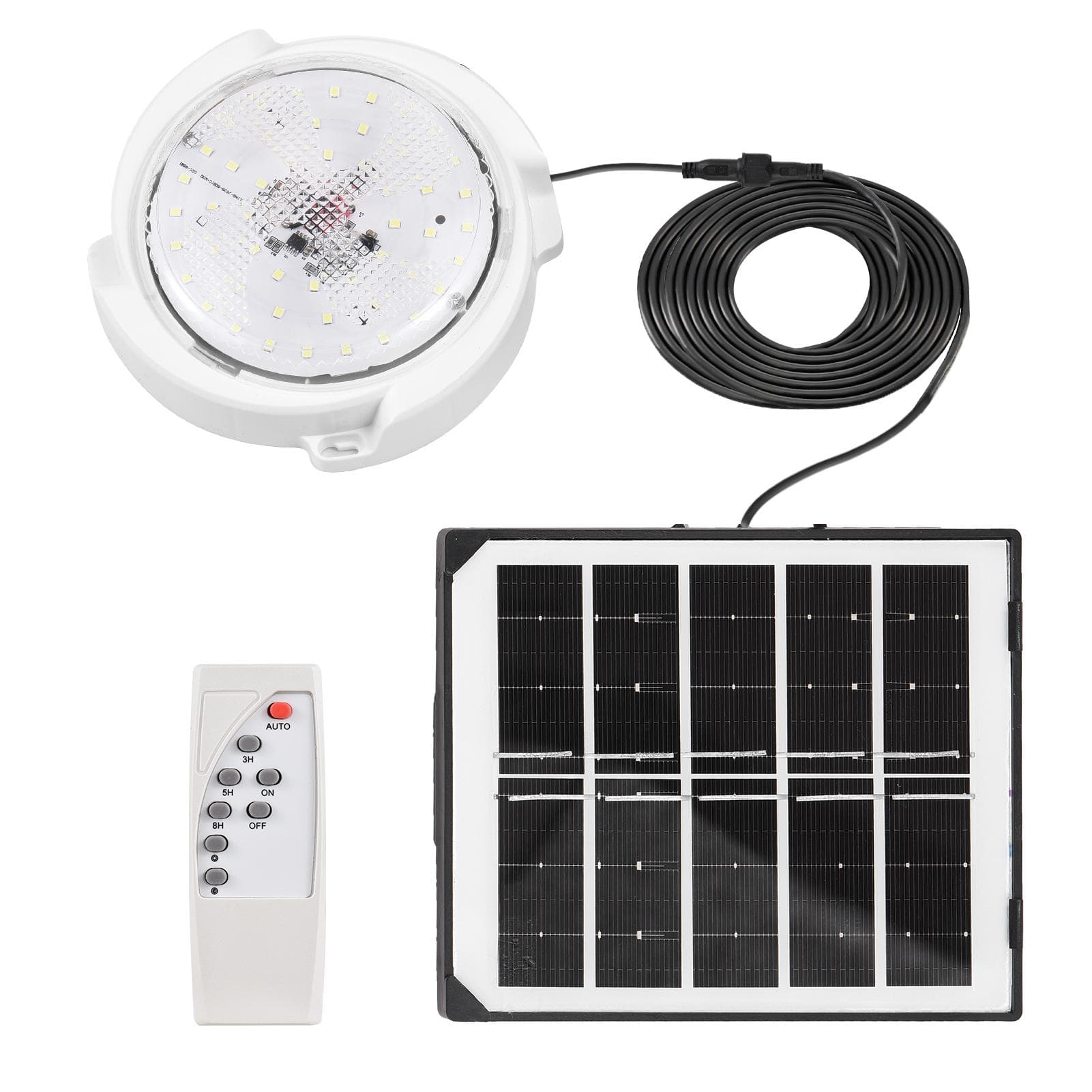 45W Solar Lights Indoor&Outdoor Home Solar Shed Lamp 50 LED with Dimmable Remote Control Solar LED 45W
