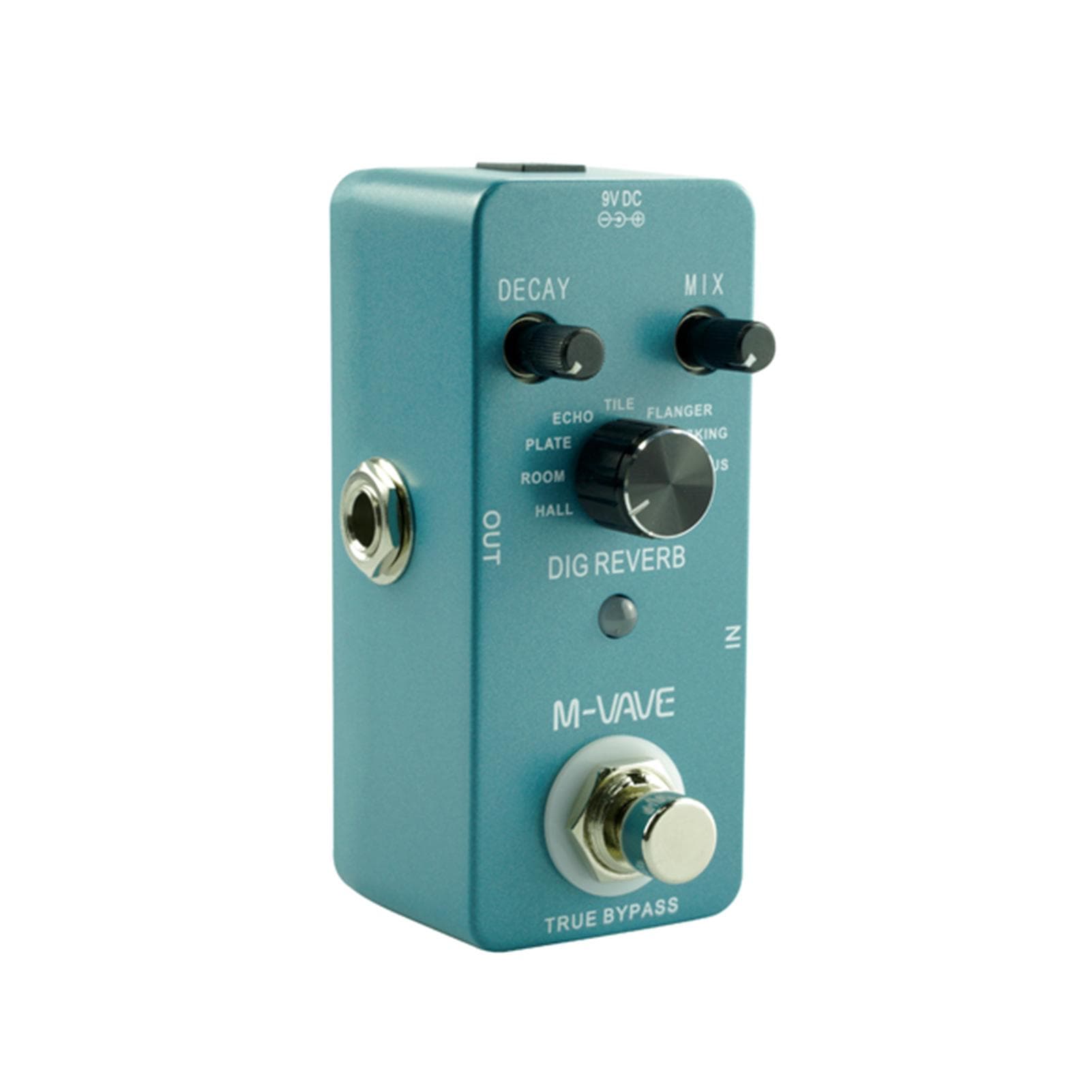 M-VAVE DIG REVERB Digital Reverb Guitar Effect Pedal 9 Reverb Types Decay & Mix Control True Bypass Reverb Effect
