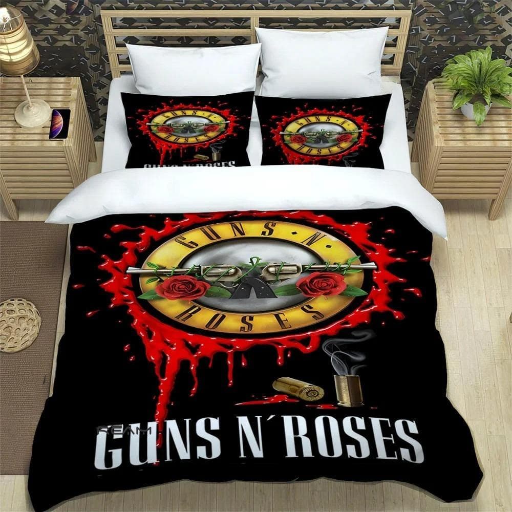 Rock Band Guns N' Roses Bedding Sets exquisite bed supplies set duvet cover bed comforter set bedding set luxury birthday gift 70x133cm 2pcs