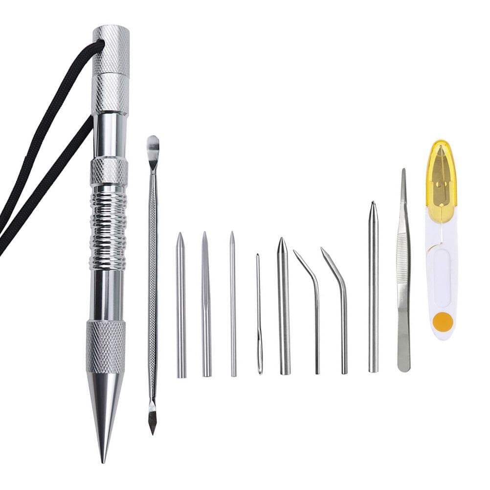 6/12 Pcs Umbrella Rope Knitting Needle Set Nail Paracord Needle Spike with Lacing Needles Fids silver
