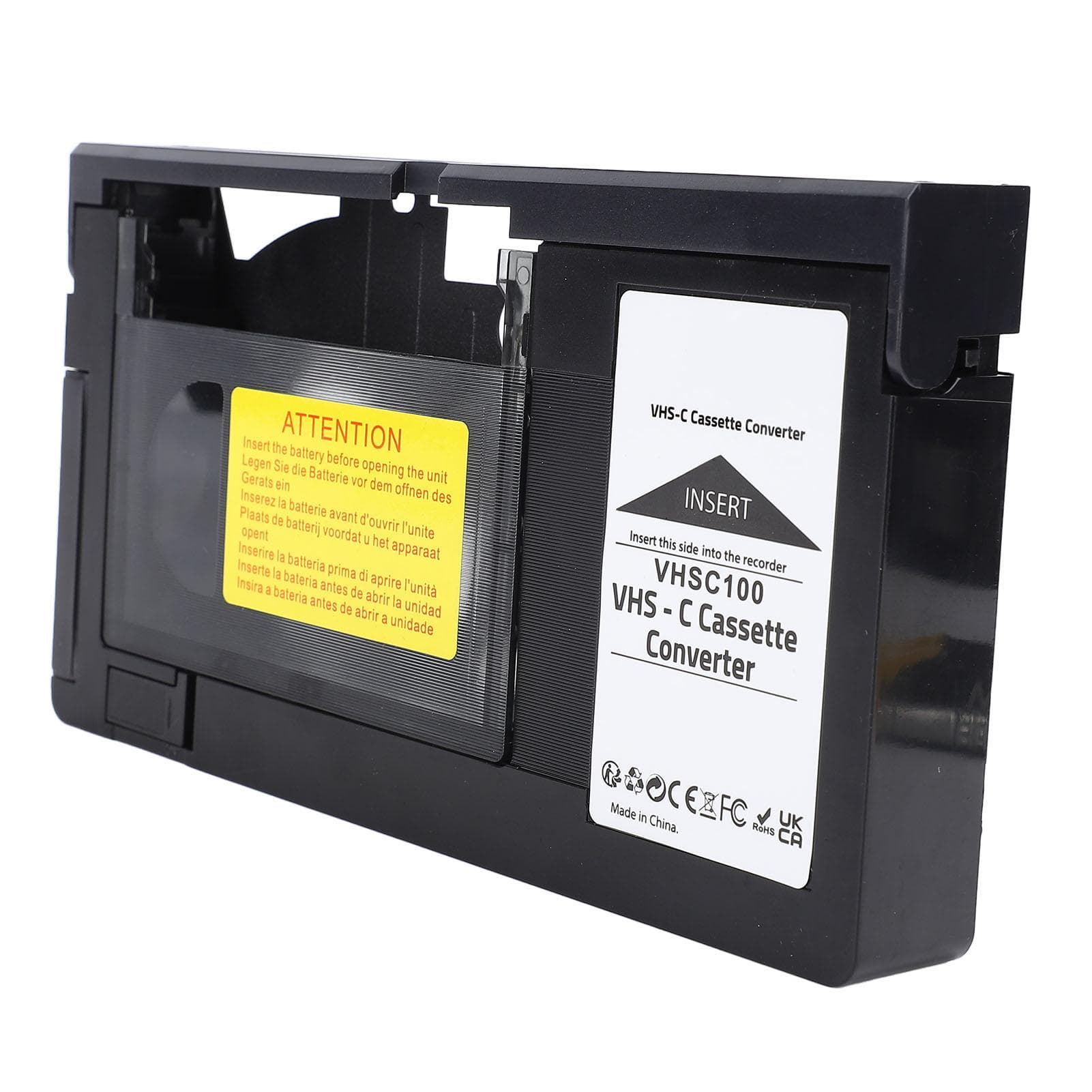 Camcorder Cassette Adapter Box for VHS to for VHSC Cassette Converter Support Playback Recording