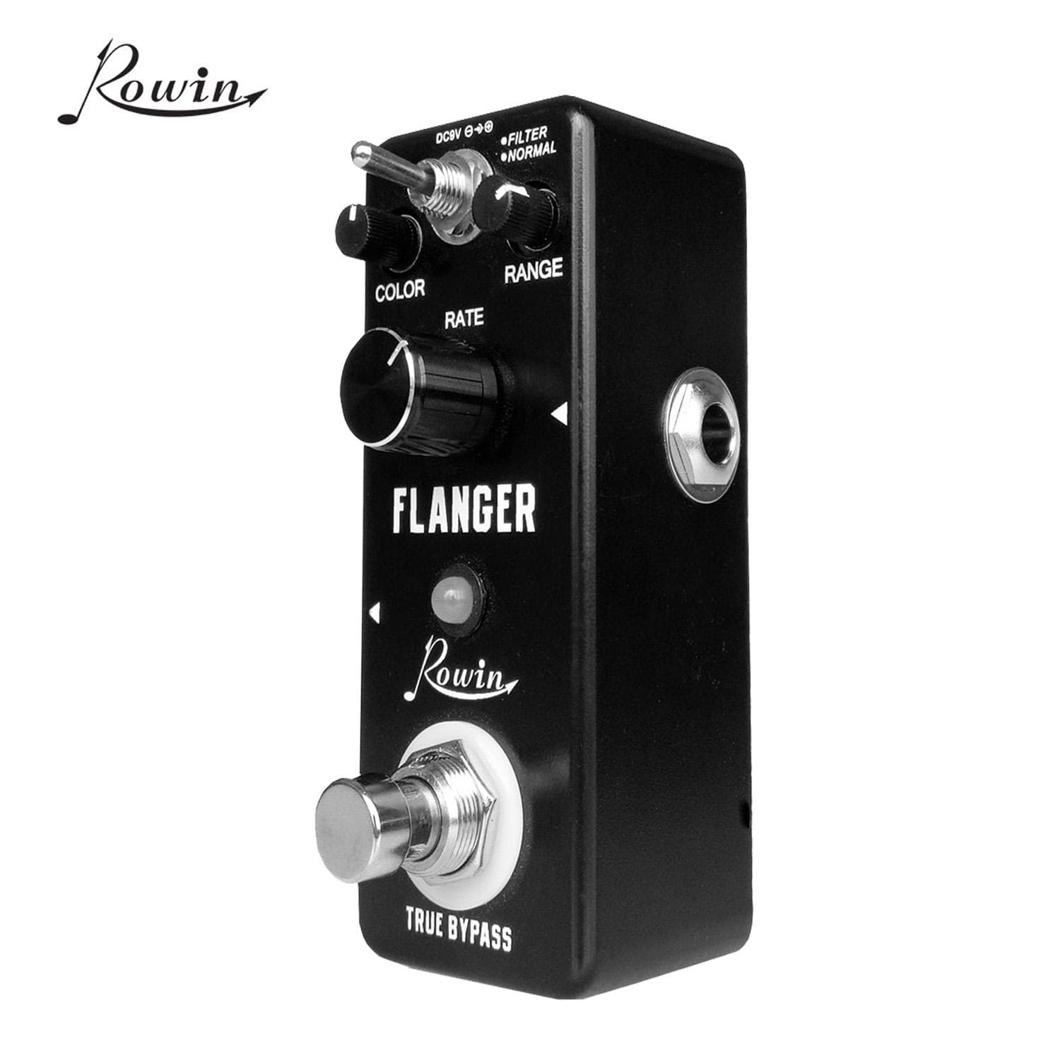 Rowin LN-312 Classic Analog Flanger Guitar Effect Pedal True Bypass Aluminum Alloy Shell black