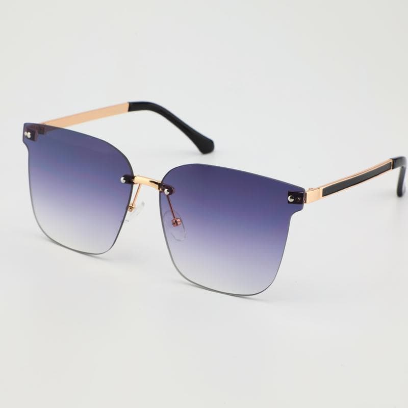 Fashion Large Frameless Sunglasses Gradient Color Trendy UV Protection Female Sun Glasses Stylish Accessories