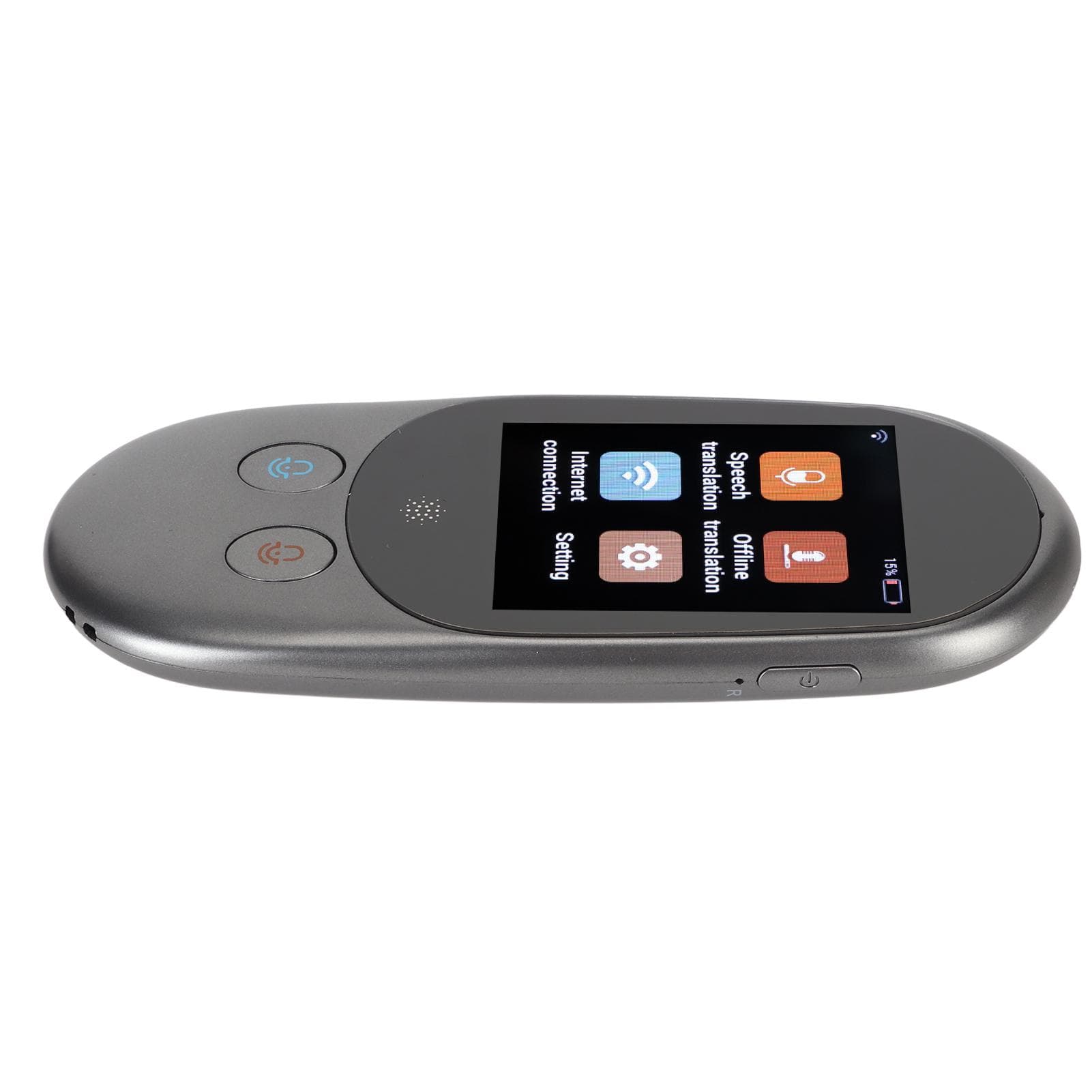 Language Translator Device 126 Different Languages 2.4inch LCD Touch Screen Portable Smart Voice black