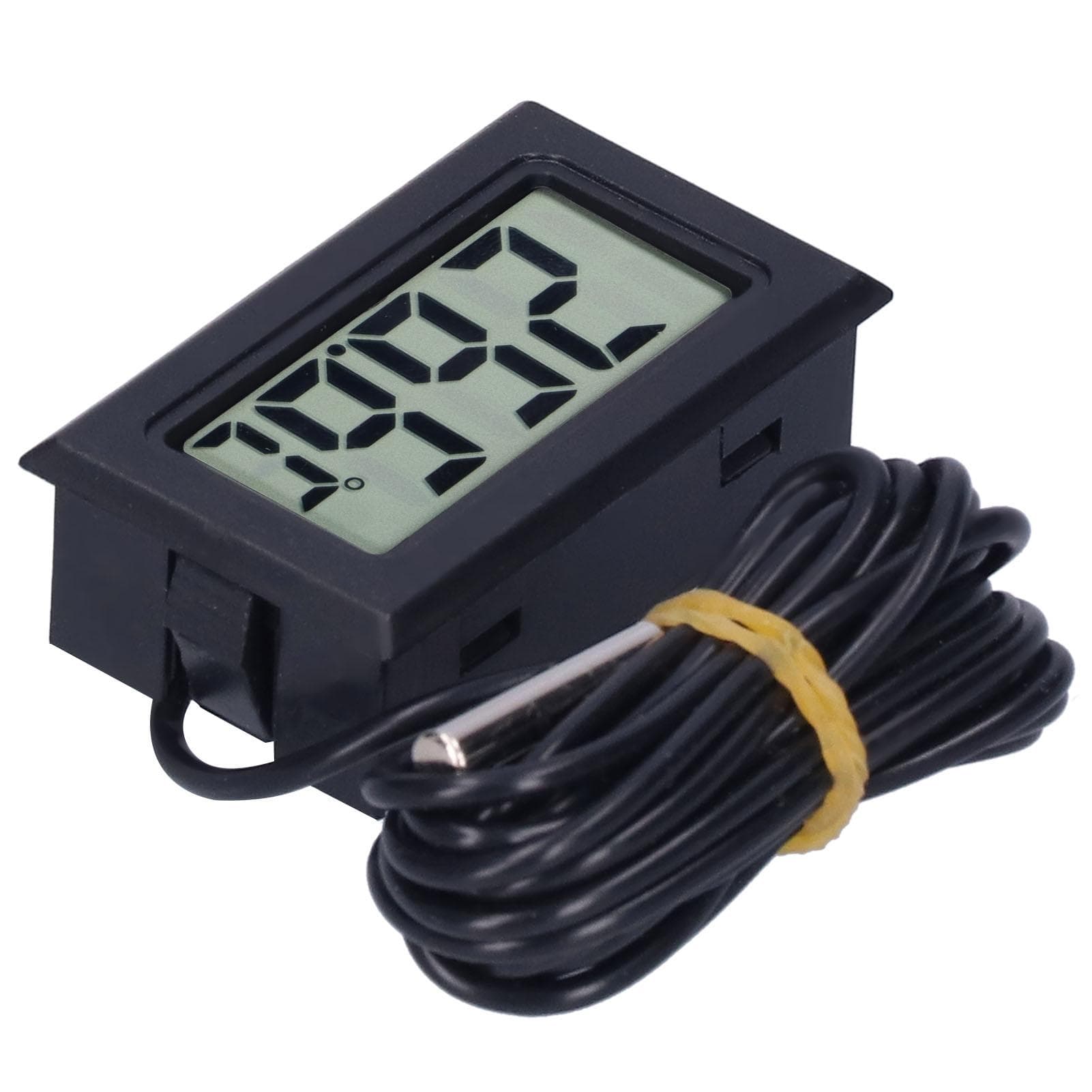 Digital Thermometer Mini LCD Wired Electronic Temperature Measurement Instrument FY13001Black