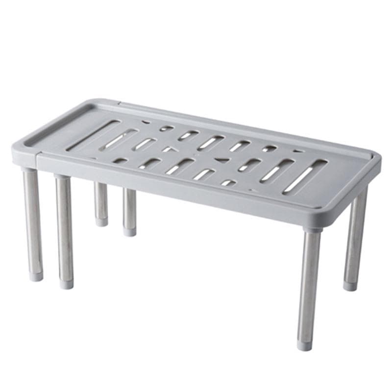 Telescopic Shoe Rack Shelf Under Sink Cabinet Dish Rack Seasoning Shelf Kitchenware Storage Rack gray