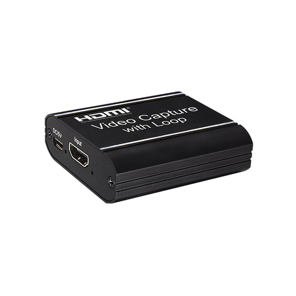 Video Capture Card with Loop-out USB 3.0 Capture Card Live Streaming Video Converter 4K Input black