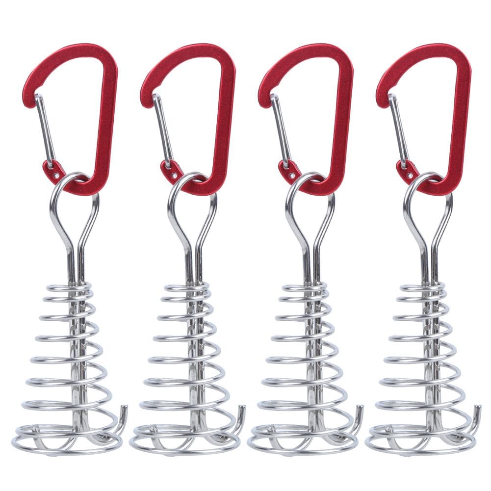 Stainless Steel Nail Spring Hook Outdoor Camping Tent Wind Rope Buckle Pallet Fittings