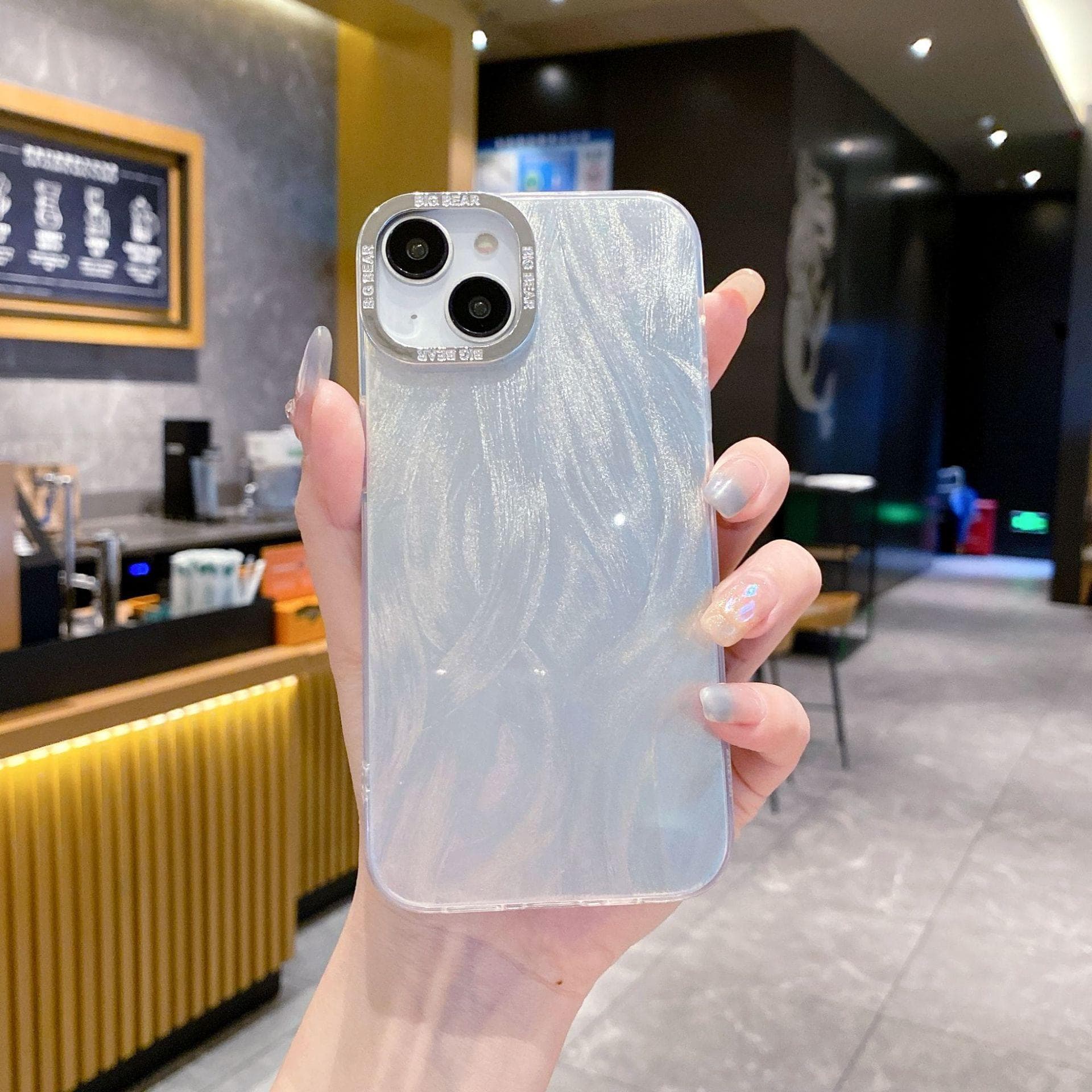 Applicable To Apple 16PRO Protective Case 11 Electroplated Frame Feather Yarn Business Mobile Phone Case Iphone15PRO Mobile Phone Hard Case iPhone16PROMAX