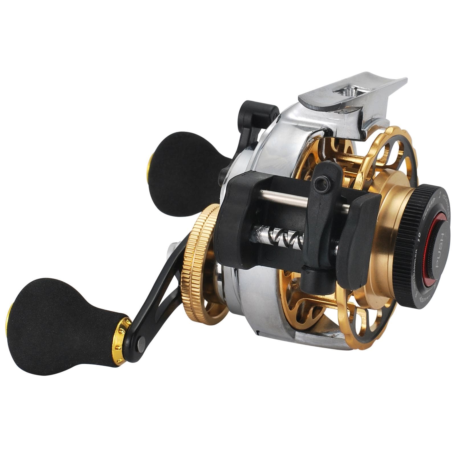 Automatic Wire Spread 10+1 BB Fly Fishing Reel Aluminum Alloy Fishing Reel Left/Right Hand Raft Right hand gold