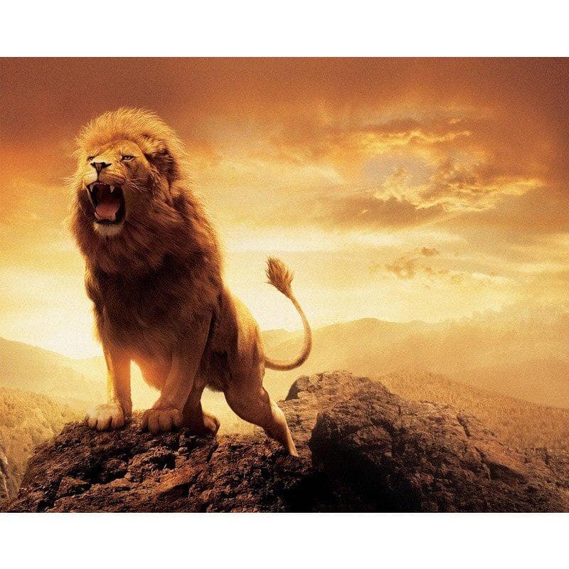 Diy Diamond Embroidery Lion Simba Diamond Painting Cross Stitch 20X30CM