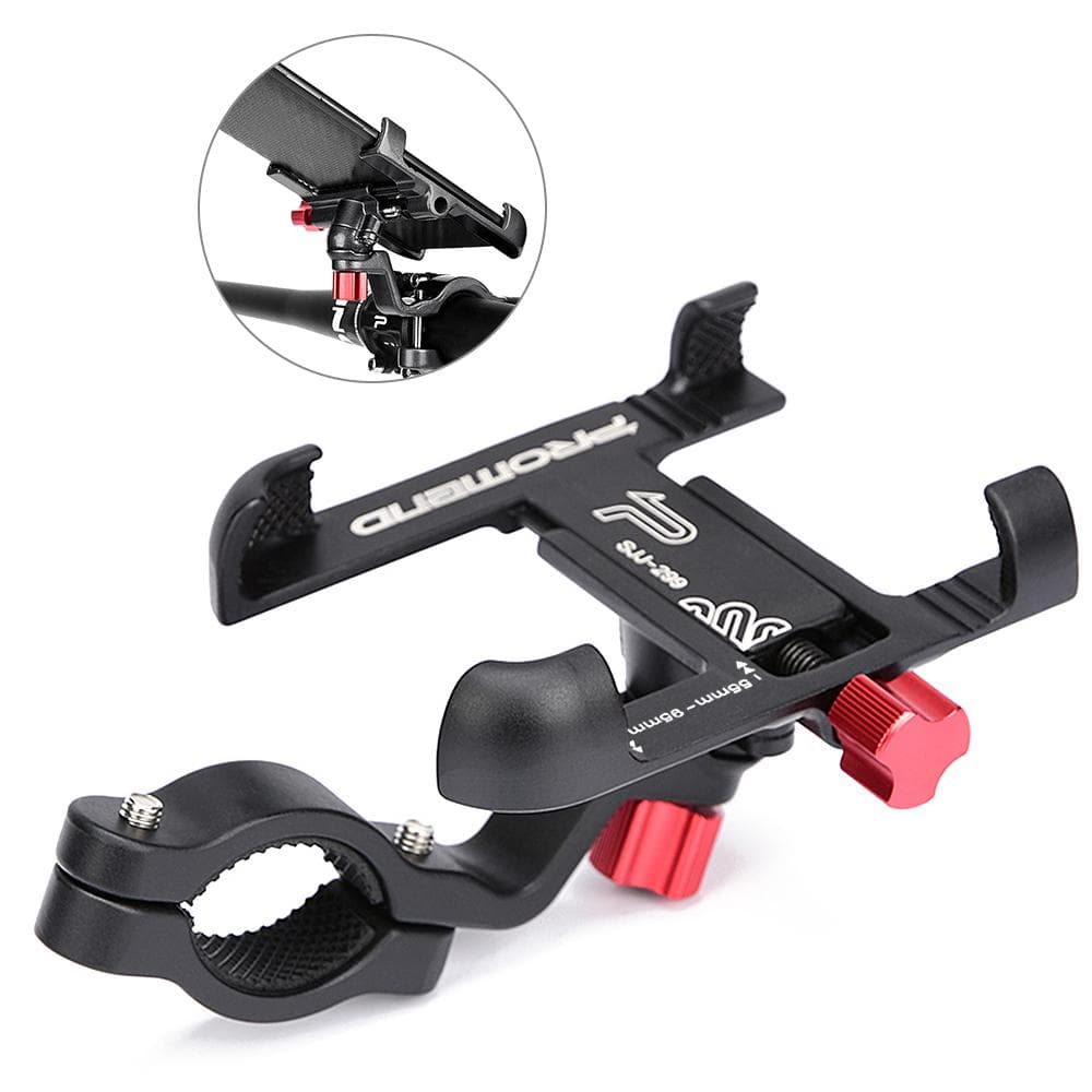 Strong Aluminum Alloy Bike Phone Mount Bicycle Motorcycle Phone Holder 360degrees black