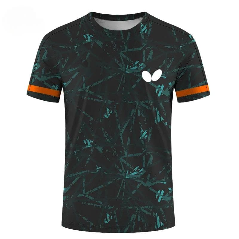Men's T-shirt Quick Drying Sport Tennis Clothes Fashion 3D Printing Badminton Uniforms Women Training T Shirt Men's Tops Tees M