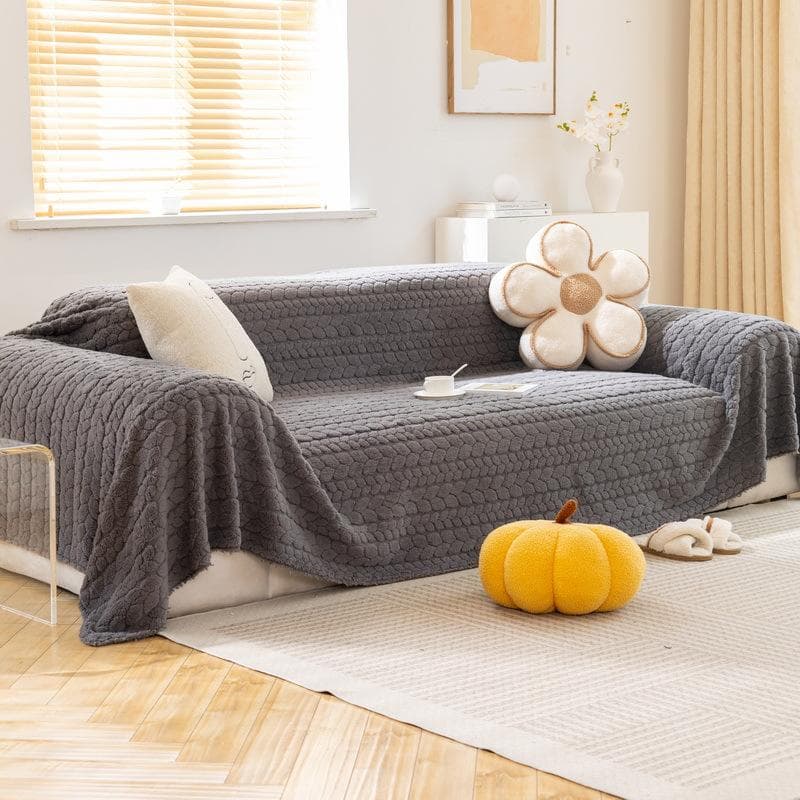 Plush Sofa Cover Cloth Winter New Anti-slip Sofa Cover Thickened Cushion High-end Sofa Towel Cushion 180*130cm