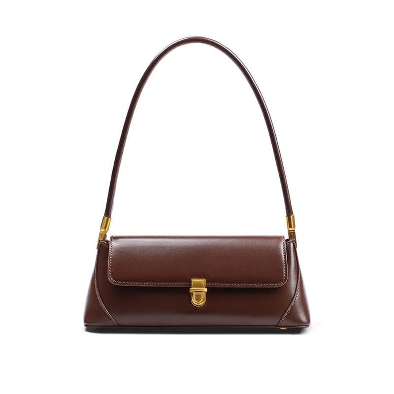 Women's Bag Fashion Armpit Bag Women's Leather Bag Baguette Bag Niche Retro Diagonal Shoulder Bag 28*9*11.5(cm)