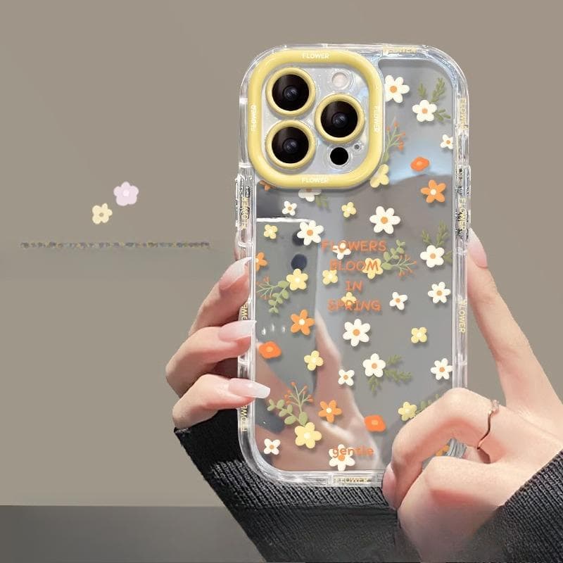 Full Screen Flower Chain Suitable for Apple 16promax Mobile Phone Case IPhone 14plus Mirror 13mini/xs iPhone 16 Plus