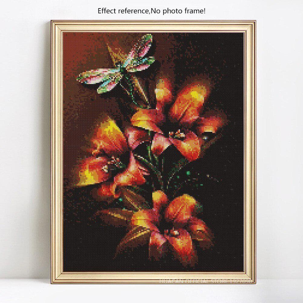 5D DIY Diamond Painting Full Round Flower And Butterfly Rhinestone Pictures Embroidery 20X30