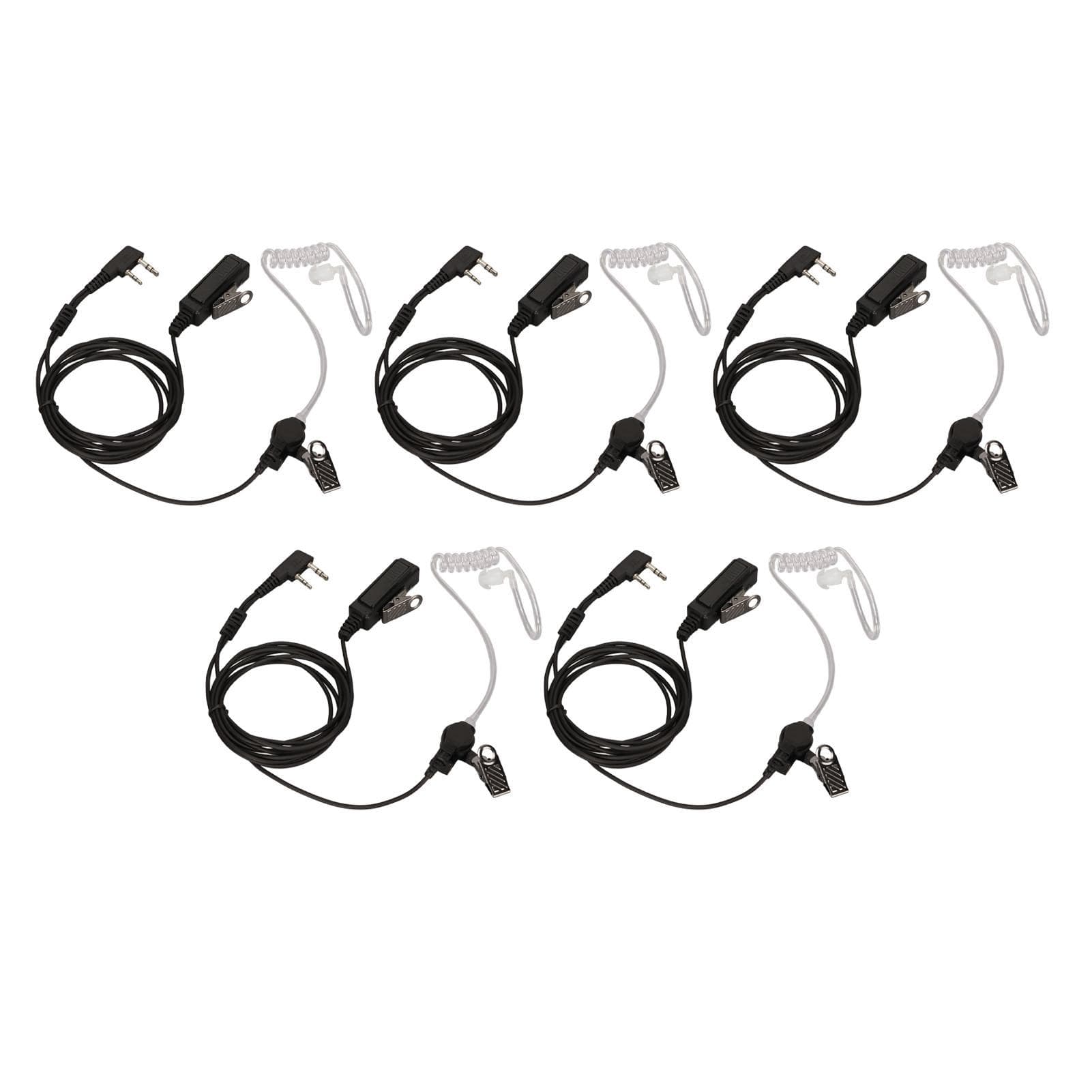 Walkie Talkie Earpiece K Head 2 Pin Noise Reduction Radio Earpiece with Microphone for BF 888S BF