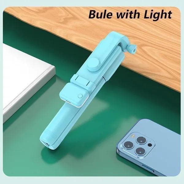 1PCS Fill Light Tripod Cable Bluetooth Selfie Stick Compatible Shutter Remote Control Camera 6-in-1 Live Streaming Desktop Bracket green
