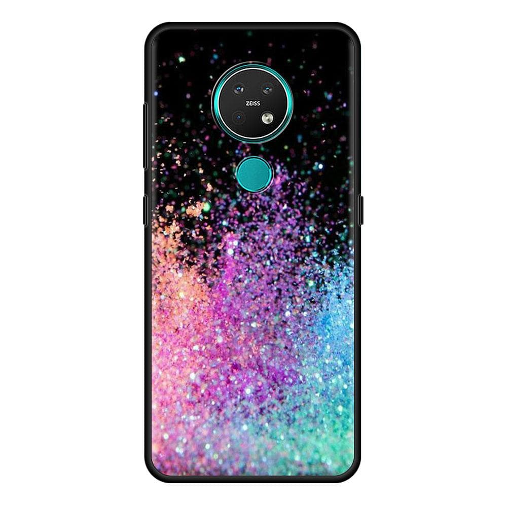 Gold Pink Glitter Print Cell Phone Case for Nokia 5.4 7.2 3.4 5.3 2.3 3.2 8.3 5G 2.4 2.2 4.2 1.3 1.4 C20 G20 X20 Cover Coque Nokia X20