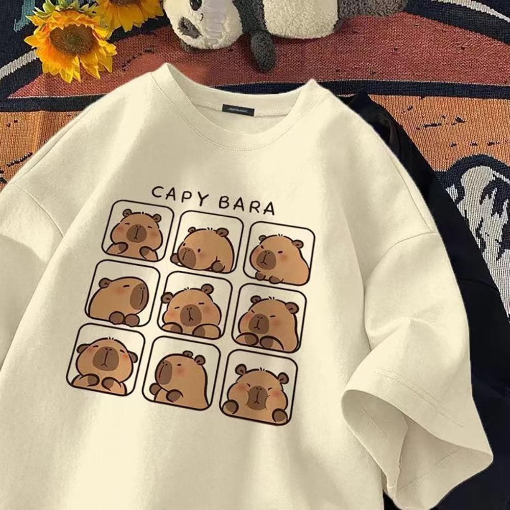 Cute 3d Print T-Shirt Summer Short Sleeve Female Cartoon Hip Women Hop Short Sleeve Breathable Oversized Funny Boy Girl Oversized Tee Shirts 2XL