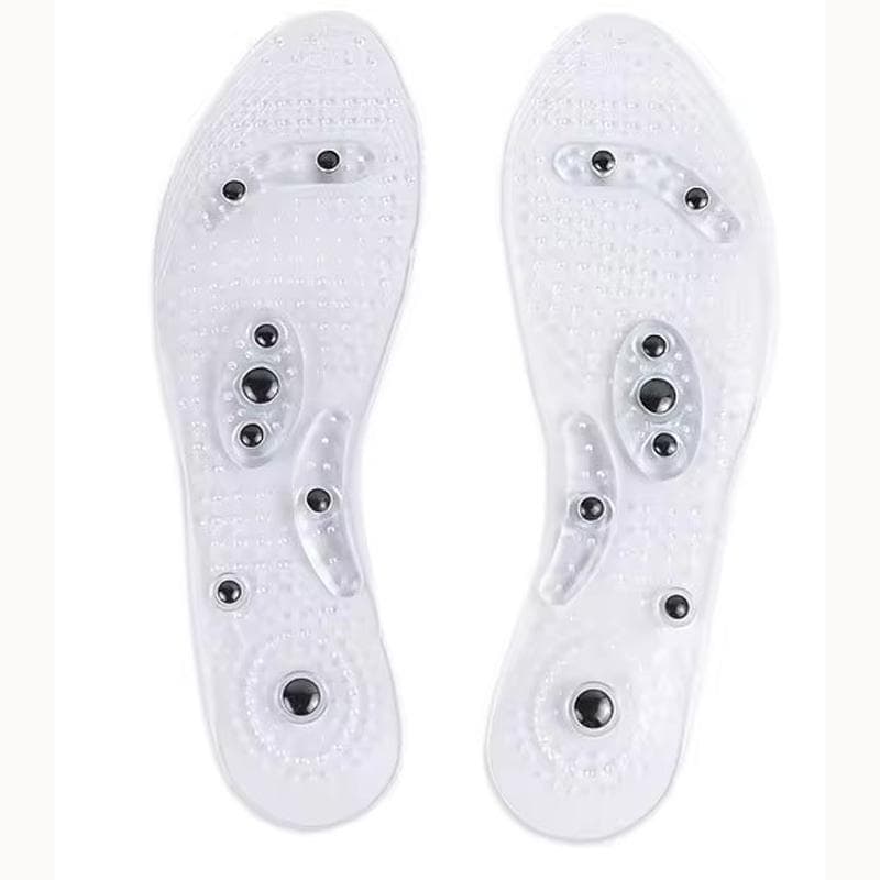Foot Acupressure Enhanced Massage Insoles Long Lasting Breathable Insoles for Men and Women Massage Transparent Insole EU35-40 transparent