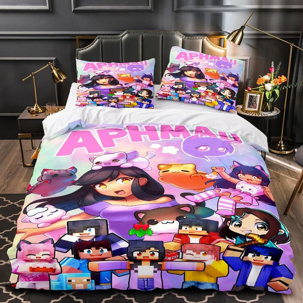 APHMAU Bedding Sets Single Twin Full Queen King Size Game APHMAU Bed Cover Children's Kid Room Decor Gaming Duvet Cover Sets Au Single 140x210cm
