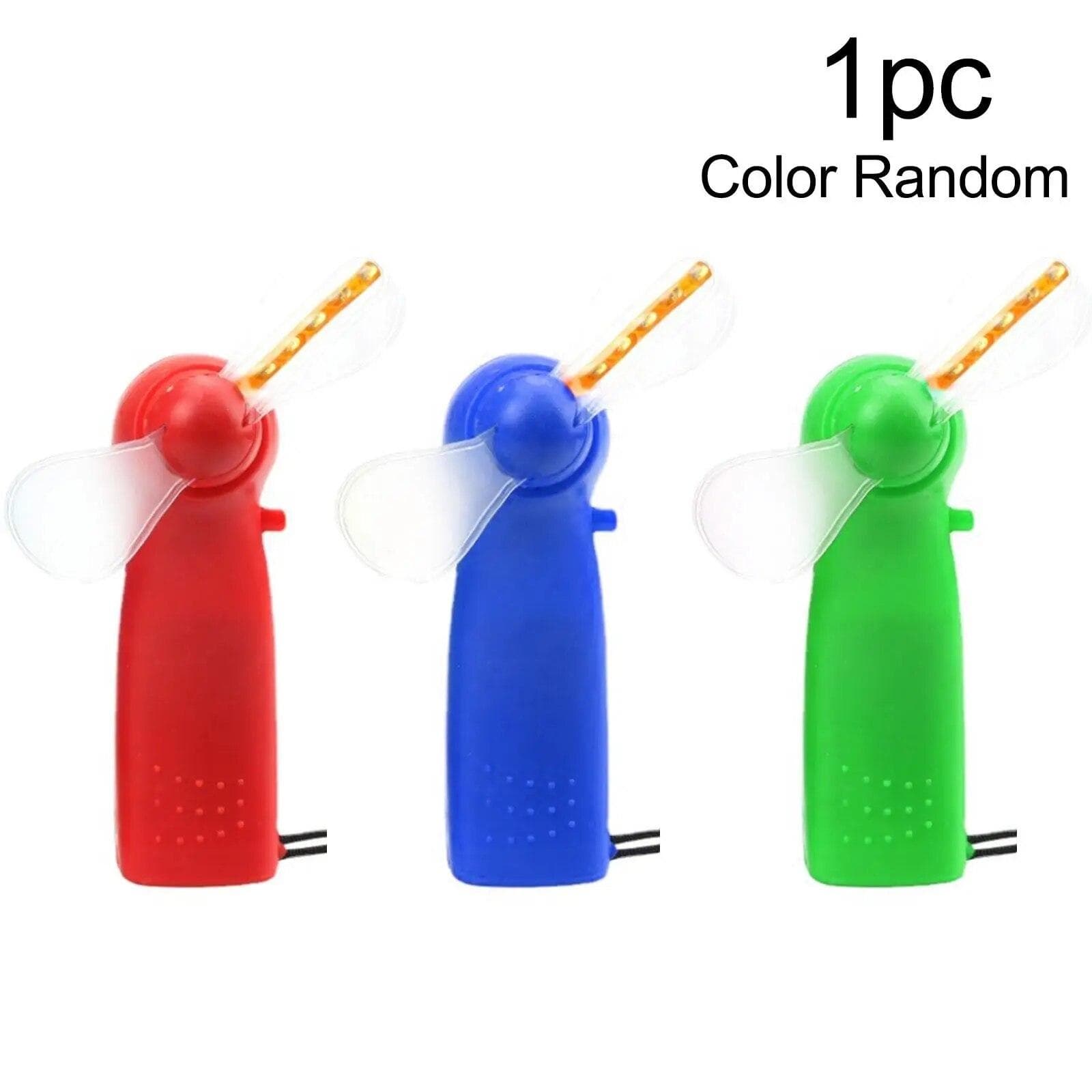 1PC Mini Fan Luminous Toy Colorful Lights Handheld Electric Cooling Fan Changing LED Light Concert Props Toys Kids Colored Fans