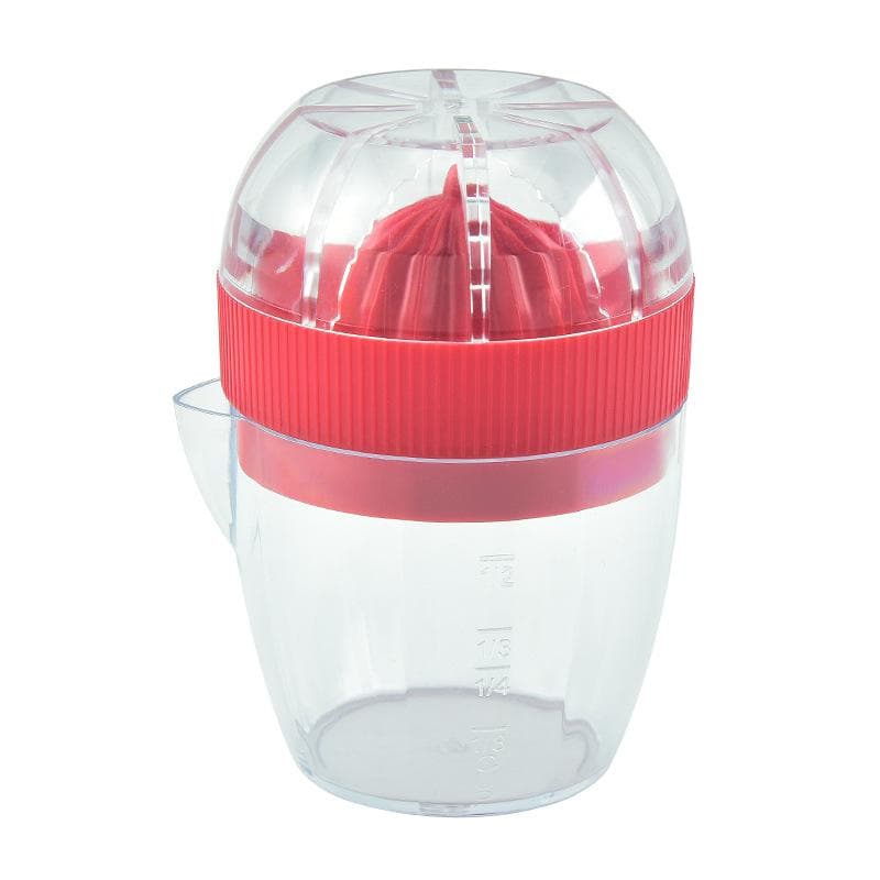 Lemon Squeezer With Lid Plastic Manual Lemon Juicer Orange Press Cup Citrus Squeezer with Pour Spout Fruit Tools KC0130 red