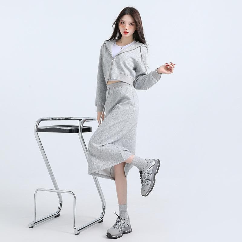 New Casual Drawstring Sports Straight Skirt for Women In Autumn and Winter, Loose and Lazy Hip-covered High-waisted Skirt for Women In Autumn XL