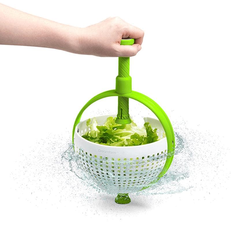Salad Spinner Scratch Resistant Nylon Swivel Colander With Collapsible Handle 1 Pcs