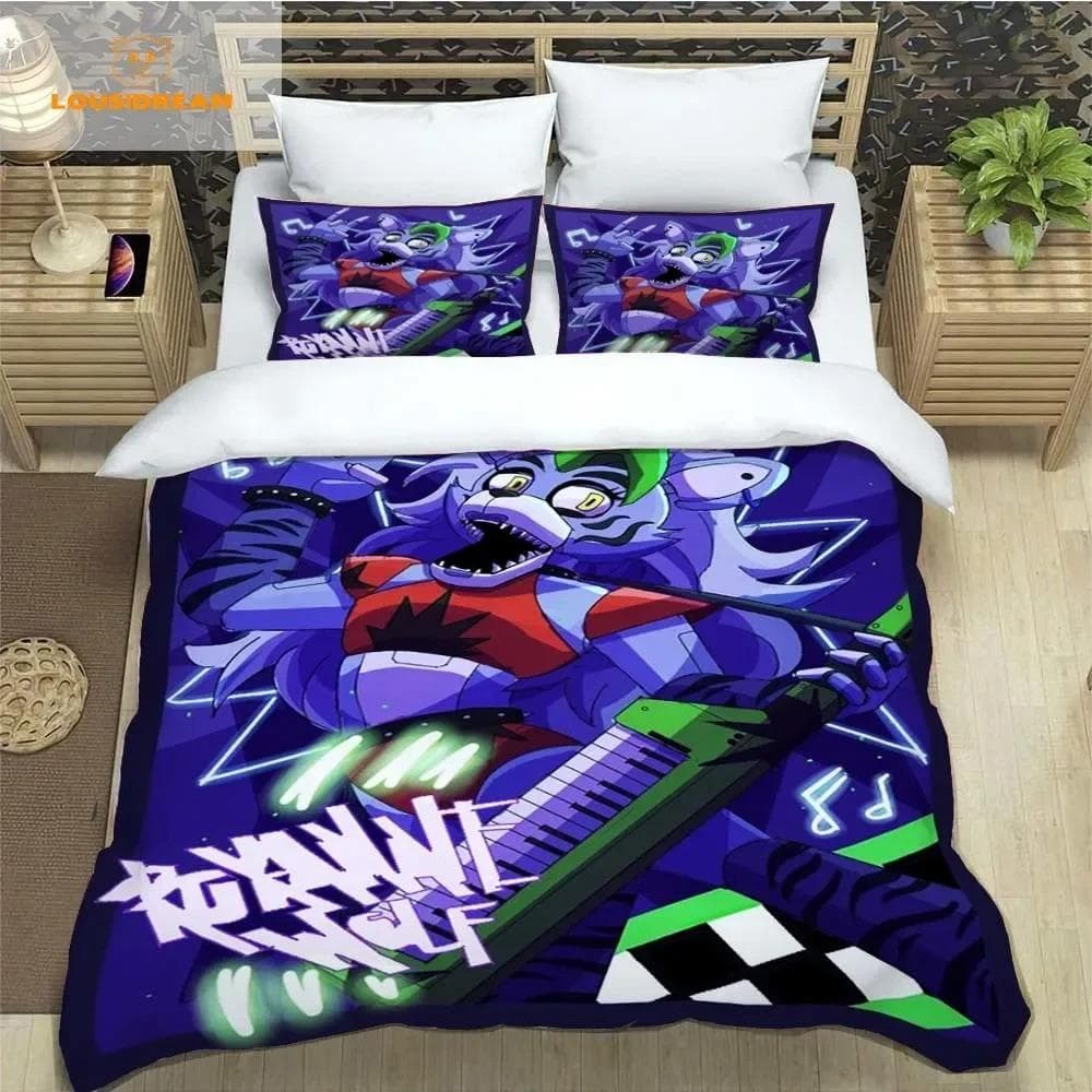 F-Five-Nights At Freddy´s FNAF Bedding Sheet Set King Twin Double Boys Bedding Mircofiber or Polyester Duvet Cover US Full(200x230cm)