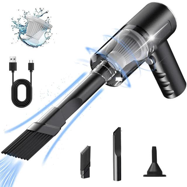 1pc Wireless Vacuum Cleaner Dual Use for Home and Car 120W High Power Powerful Vacuum Cleaner Black black