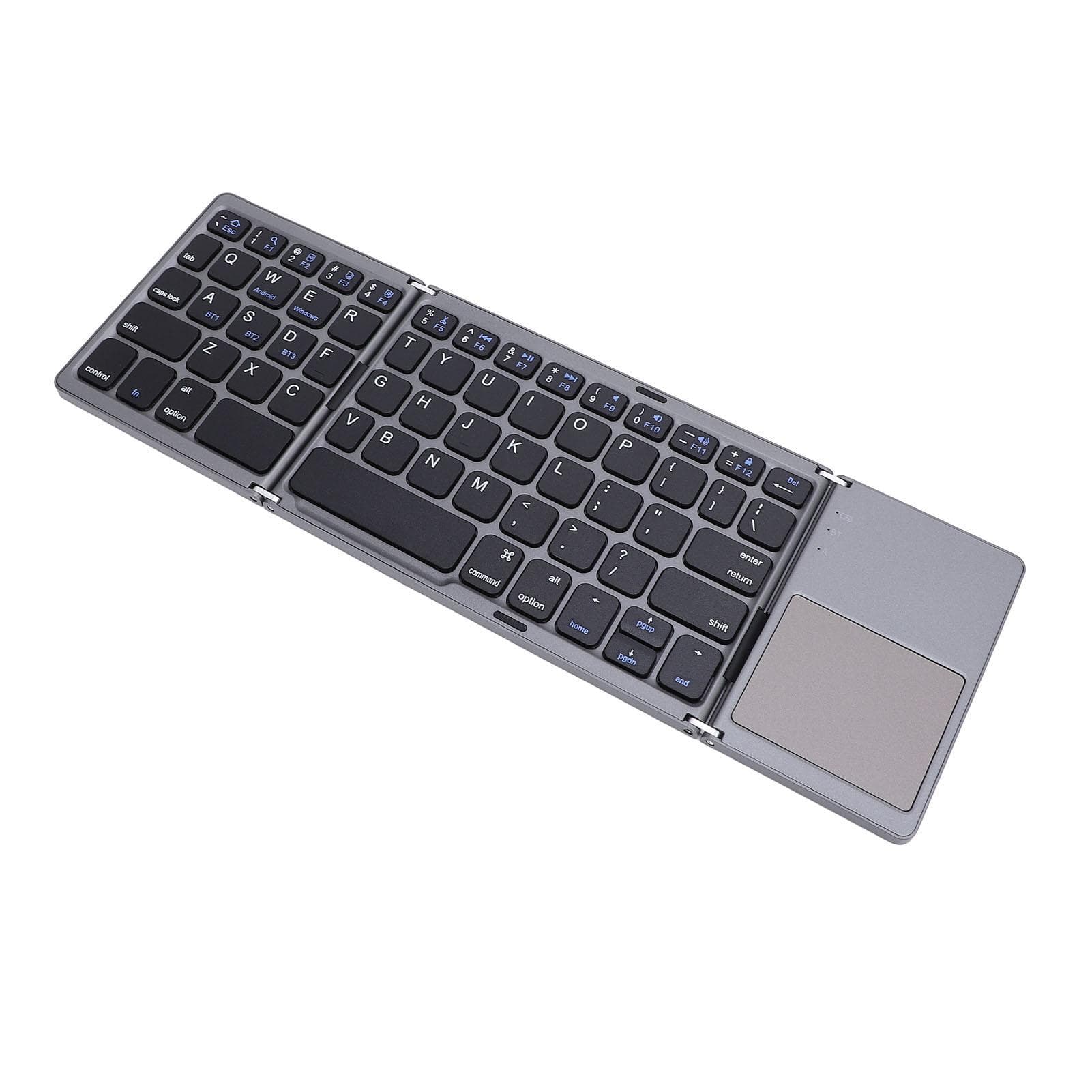 Foldable Bluetooth Keyboard Portable Wireless Travel Keyboard with Touchpad for Computers Tablets