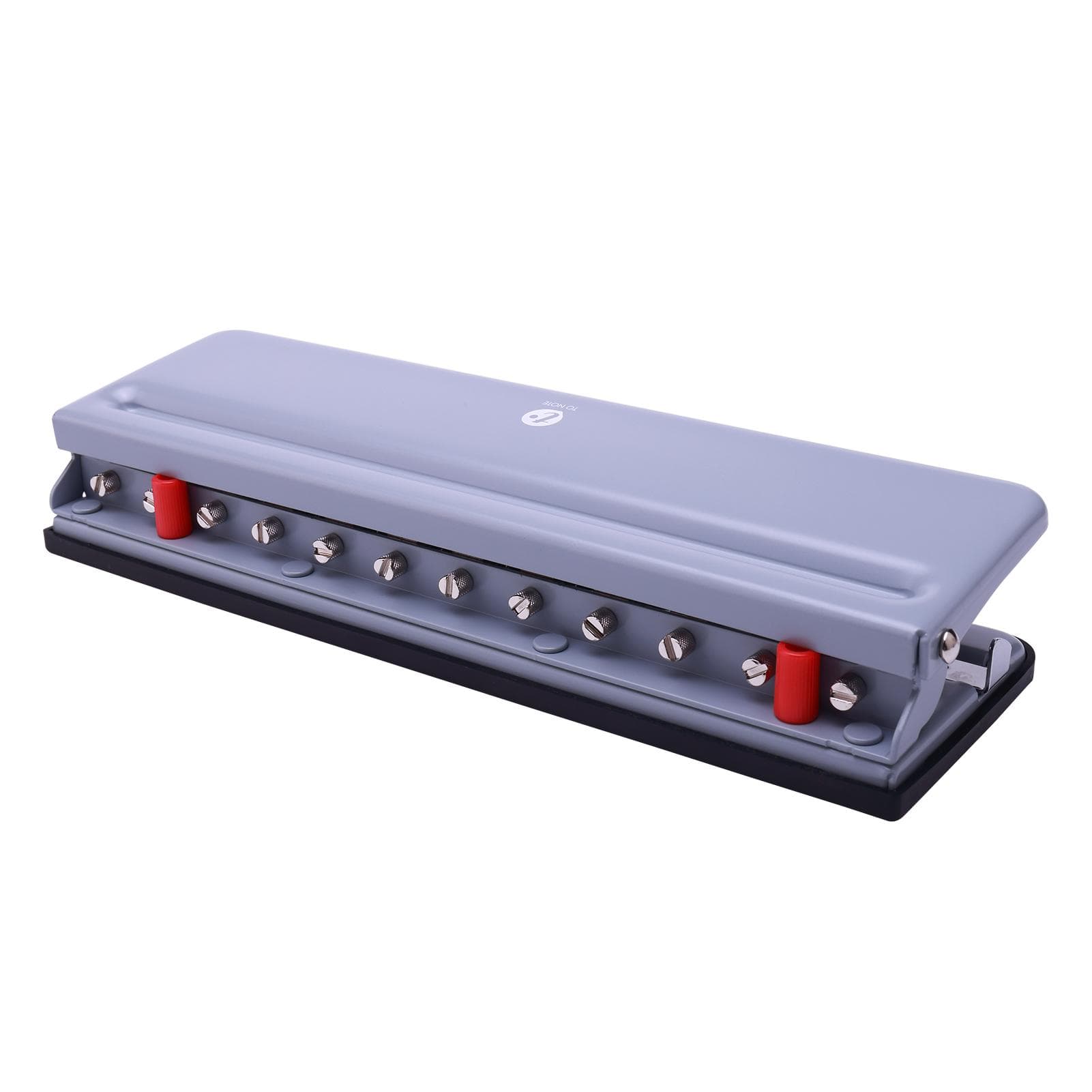 KW-triO Handheld DIY Mushroom 12 Holes Punch Puncher Paper Cutter with Ruler 6 Sheets Punch grey