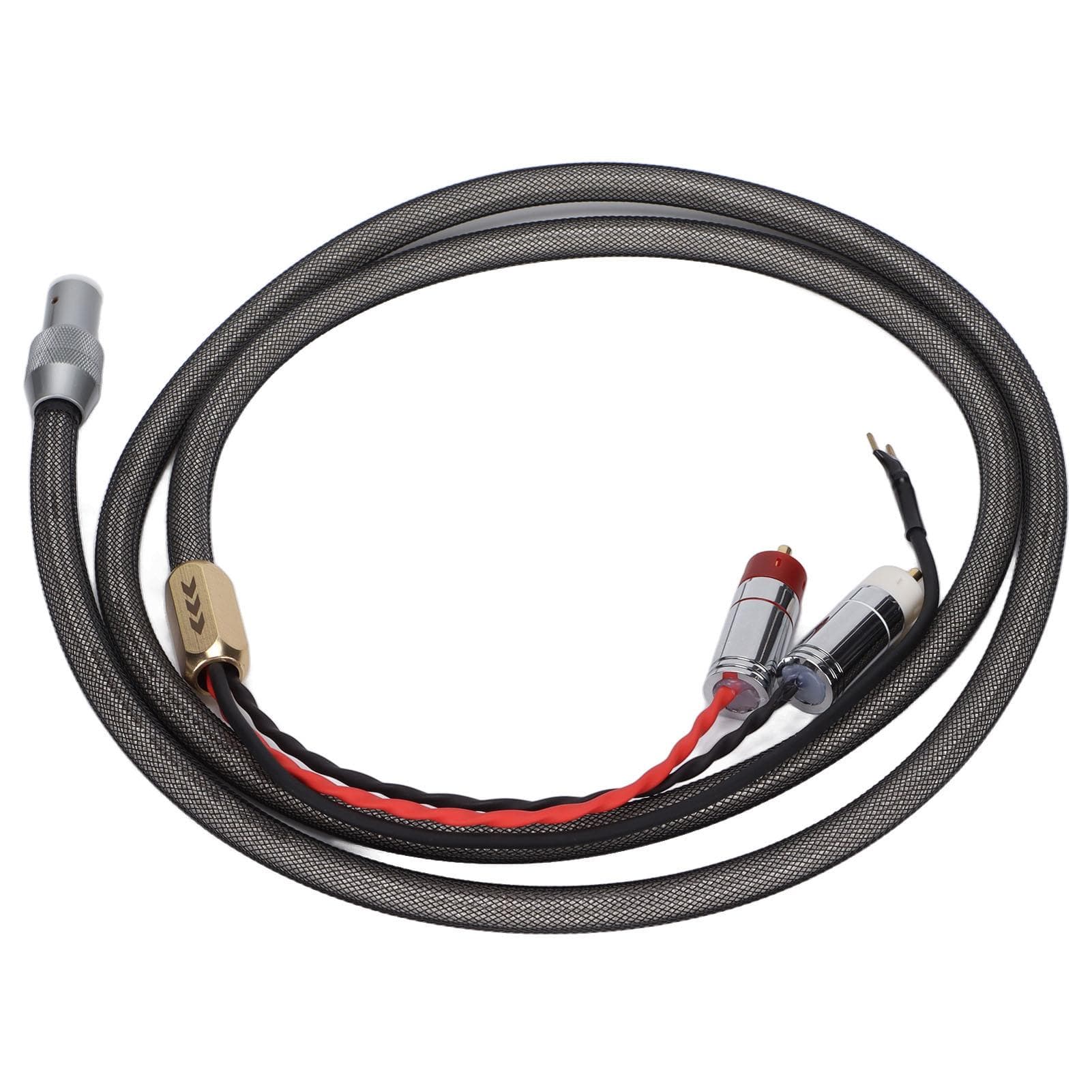 Xangsane XS‑0609 Vinyl Tonearm Cable Silver Plated Vinyl LP RCA to 5pin XLR Cable with Ground 1m / 3.3ft