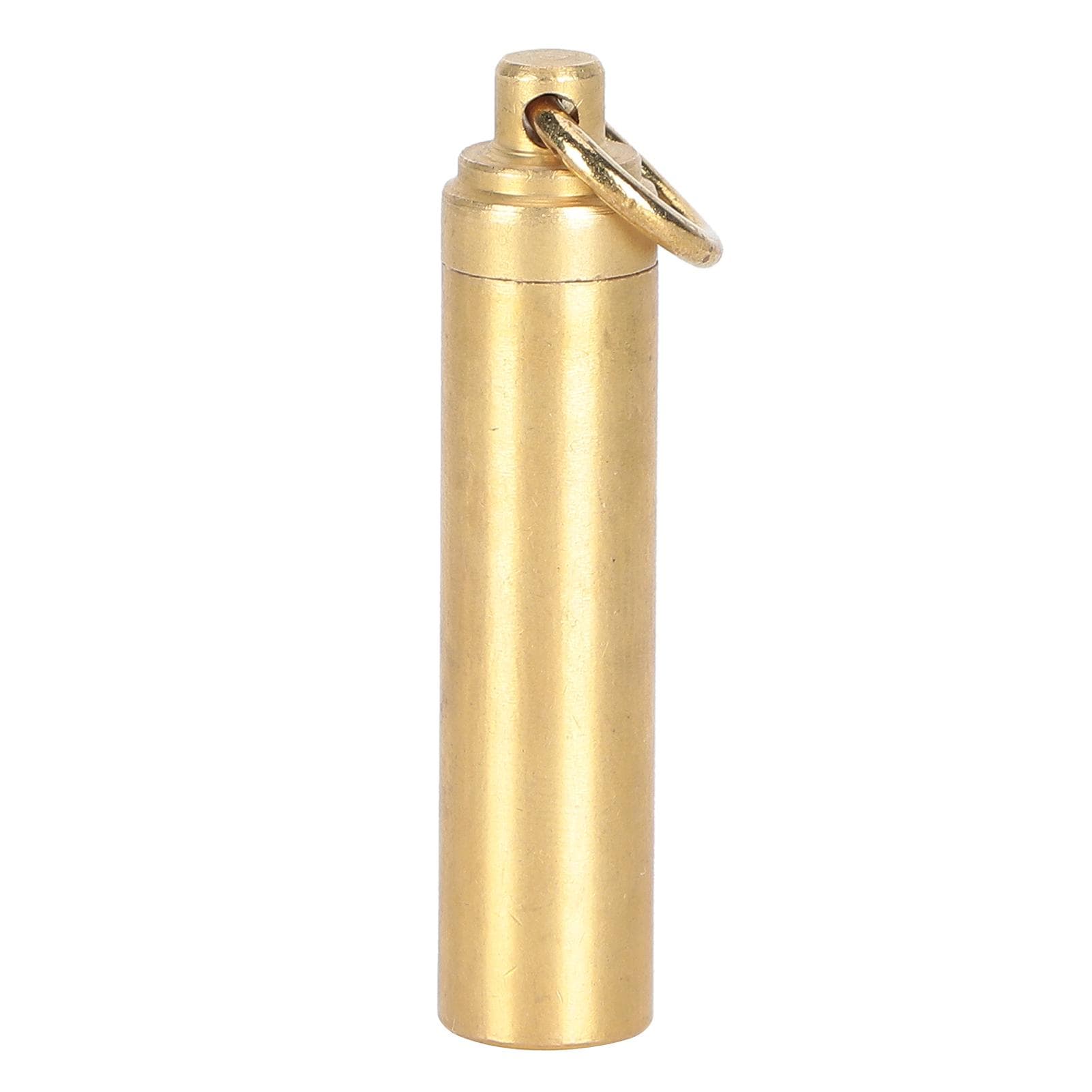 Outdoor Waterproof Tank Brass Seal Box Mini Metal Waterproof Storehouse Portable EDC Tool