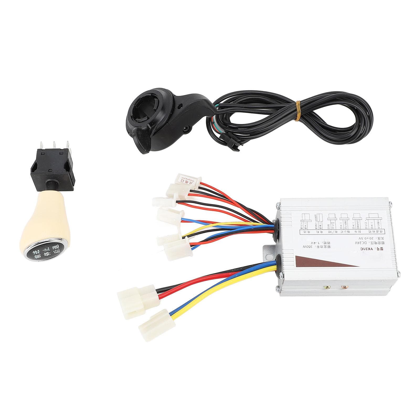 Electric Bike Controller Kit 24V 350W Motor Controller Thumb Throttle with Reverse Forward Stop