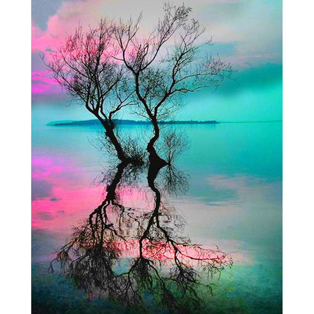 Full Drill Diamond 5D Diamond Painting Landscape tree Diamond Embroidery Cross Stitch 20X30CM