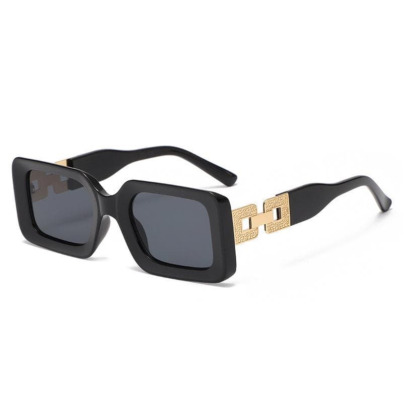 Retro Square Sunglasses Women Men Pink Diamond Designer Trend Connecting Frame Legs Sun Glasses Unisex As Picture
